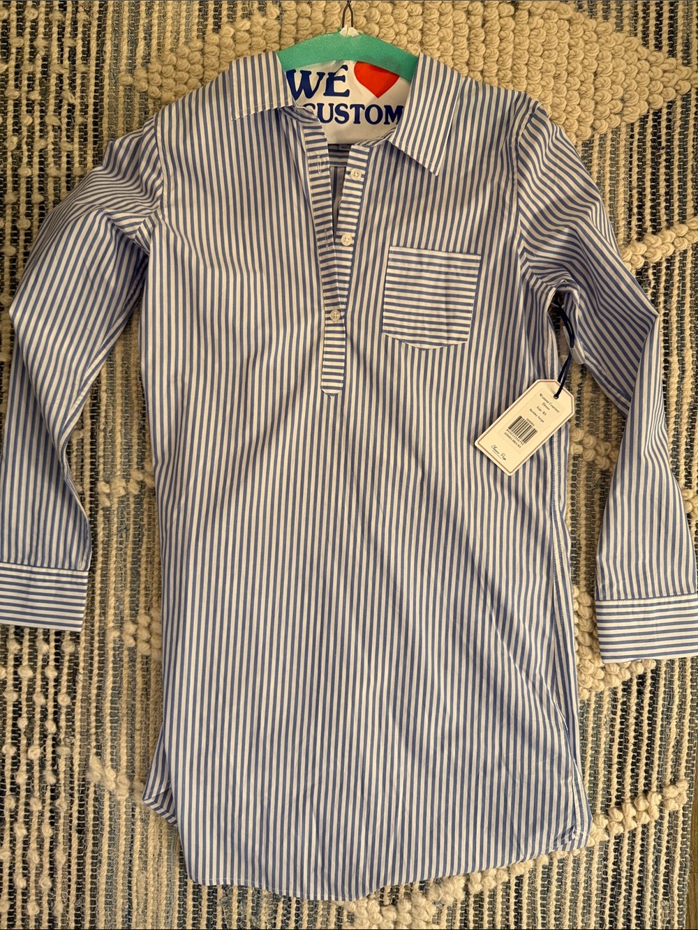 Classic Prep Blue and White Striped Women's Tunic Dress